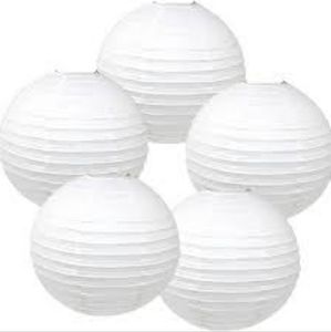 paper lanterns with lantern light
